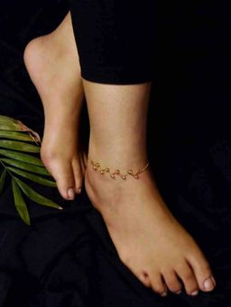 BeAbhika - Twist Me Half Anklet - Pair of Two Pieces