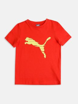 Puma - Cat Logo Boys Red T-shirt
