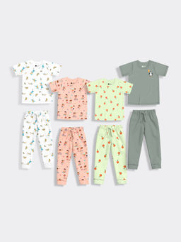 Orange Sugar - Bliss Garden Bird & Penguin Float Co-Ord (Set of 8)