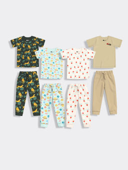 Orange Sugar - Cheetah Galaxy Beetroot & Truck Co-Ord (Set of 8)