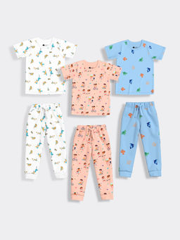 Orange Sugar - Half Sleeves Garden Bird Co-Ord (Set of 6)