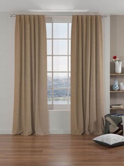 At Home by Nilkamal - Grace Solids Opus XL Door Curtains Set of 2 (Beige)