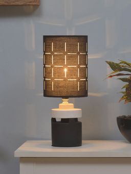 At Home by Nilkamal - Sunny Table Lamp (Black and White)