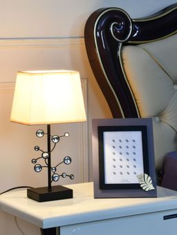 At Home by Nilkamal - Crystal Twigs Table Lamp (Black)