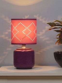At Home by Nilkamal - Lumia Table Lamp (Purple)