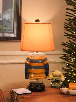 At Home by Nilkamal - Ceramic Table Lamp (Mustard)