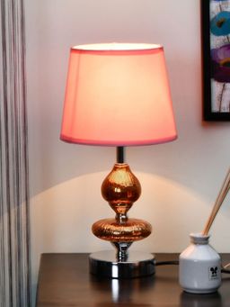 At Home by Nilkamal - Ceramic Table Lamp (Pink)