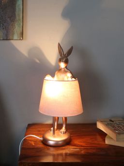At Home by Nilkamal - Rabbit Bunny Table Lamp (Rose Gold)