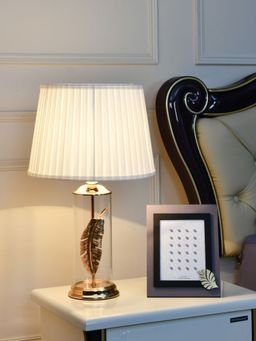 At Home by Nilkamal - Feather Table Lamp (White)