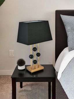 At Home by Nilkamal - Trio Leg Sleek Table Lamp (Black and Gold)
