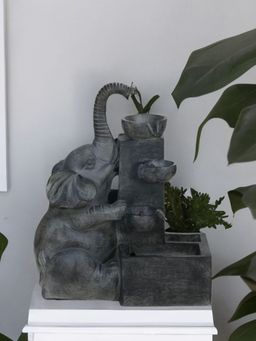 At Home by Nilkamal - Elephant Water Fountain (Grey)
