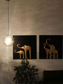 At Home by Nilkamal - Butterflies Ceiling Lamp (Gold)