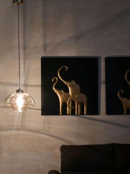 At Home by Nilkamal - Nova Bulb Ceiling Lamp (Gold)