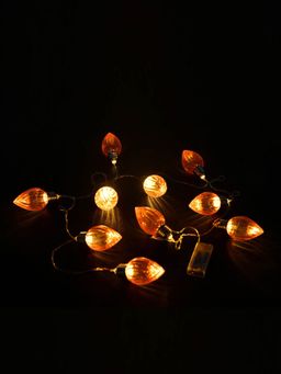 At Home by Nilkamal - Festiva Pointed Bulb String Light (Orange)