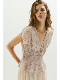 H&M - Women Purple Smocked top