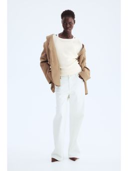 H&M - Women White Boat-neck jumper