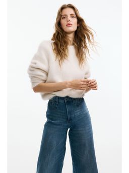 H&M - Women Blue Wide High Waist Ankle Jeans