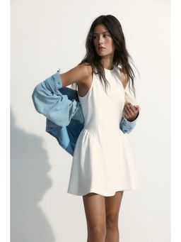 H&M - Women White Flared-Skirt Dress