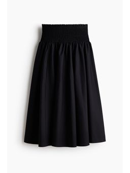 H&M - Women Black Smocked-Waist Skirt