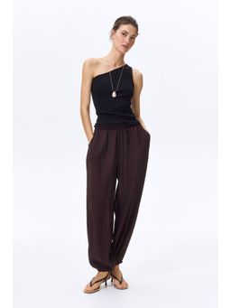 H&M - Women Brown Balloon Drawstring Joggers