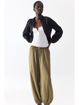 H&M - Women Green Balloon Drawstring Joggers