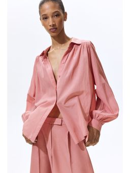 H&M - Women Pink Gathered blouse