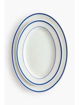H&M - Blue 2-Pack Porcelain Serving Plates