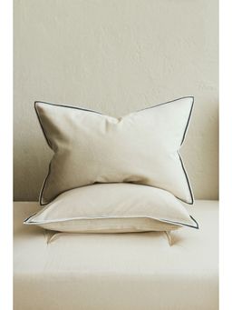 H&M - Beige Cotton canvas cushion cover
