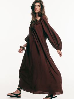 H&M - Women Brown Oversized Tunic Dress
