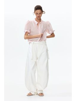 H&M - Women Red Puff-Sleeved Top
