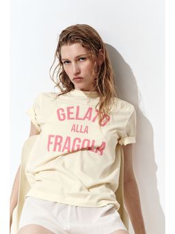 H&M - Women Yellow Printed T-Shirt