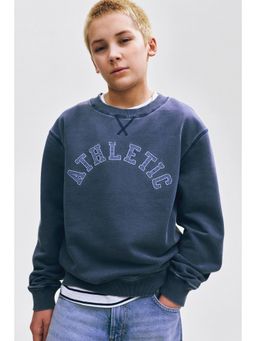 H&M - Boys Blue Motif-Detail Sweatshirt