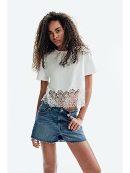 H&M - Women Blue Raw-Edge Denim Shorts