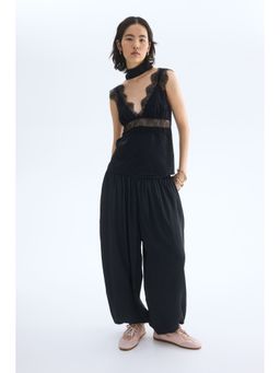 H&M - Women Black Lace-Detail Top
