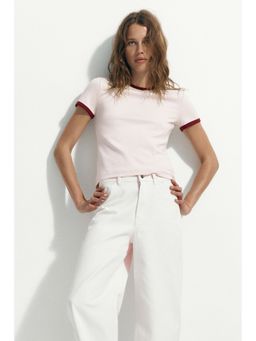 H&M - Women Pink Cotton T-Shirt