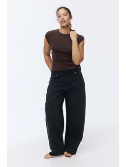 H&M - Women Brown Raglan-Sleeved T-Shirt