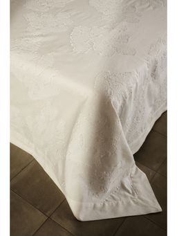 H&M - White Cotton-blend bedspread