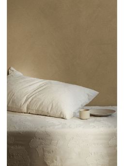 H&M - White Cotton-blend cushion cover