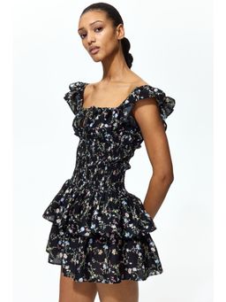 H&M - Women Multi-Color Smocked-Waist Dress
