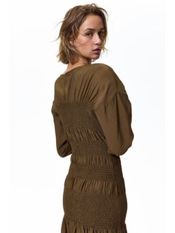 H&M - Women Green Smocked Dress