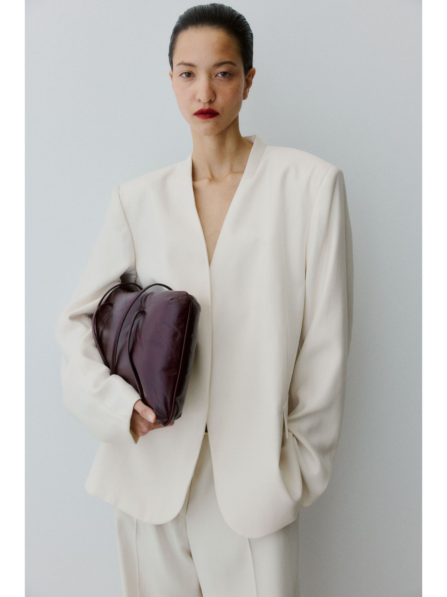h&m Women White Oversized Blazer-picture-33
