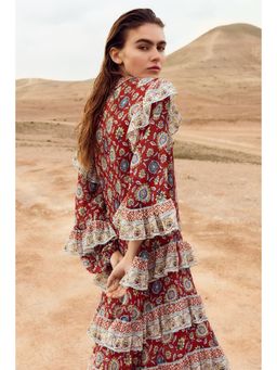 H&M - Women Brown Flounced Tunic Dress