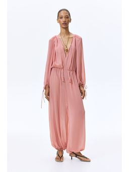 H&M - Women Pink Oversized Balloon-Leg Jumpsuit