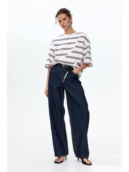 H&M - Women White Oversized cotton T-shirt