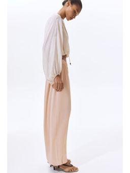 H&M - Women Beige Pull-On Balloon Trousers