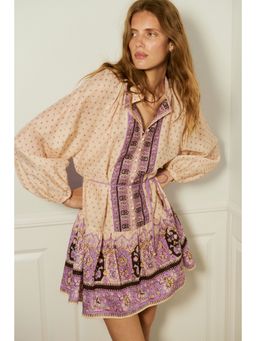 H&M - Women Beige Short tunic dress