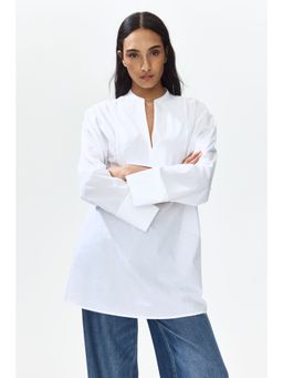 H&M - Women White A-line cotton blouse
