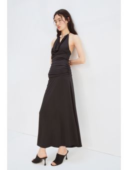 H&M - Women Black Draped halterneck dress