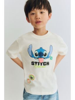 H&M - Boys White Oversized Printed T-Shirt