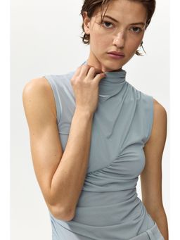 H&M - Women Turquoise Draped Thong Bodysuit
